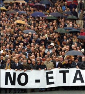 I �renes l�b har der  v�ret mange million-demonstrationer  mod ETA i de spanske storbyer.