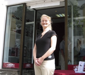 Christine Stranne ved �bningen af 